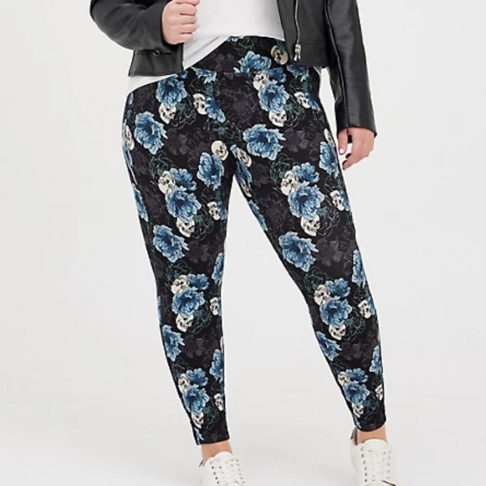 Torrid Floral Skull Pixie Pant